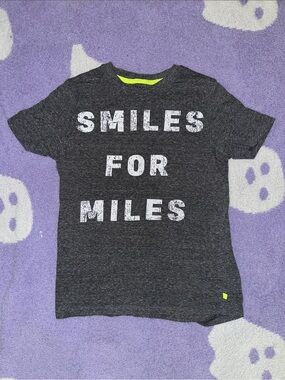 Smiles For Miles Short Sleeve Tee - Dark Gray